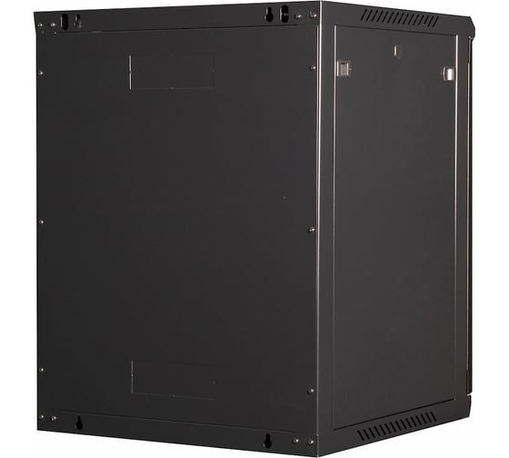 Шкаф 19 телекоммуникационный настенный DATAREX 15U 769x600x600 мм, дверь стекло, черный DR-634101