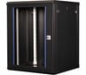 Шкаф 19 телекоммуникационный настенный DATAREX 15U 769x600x600 мм, дверь стекло, черный DR-634101