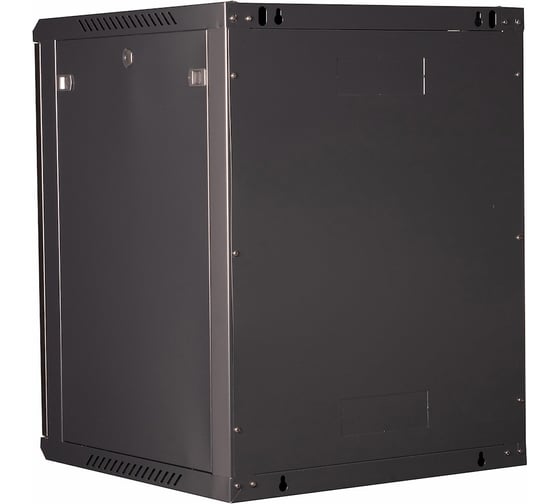 Шкаф 19 телекоммуникационный настенный DATAREX 15U 769x600x600 мм, дверь металл, черный DR-644101