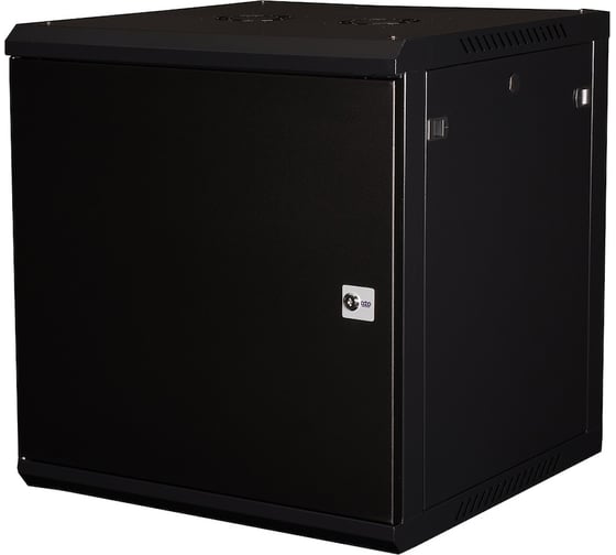 Шкаф 19 телекоммуникационный настенный DATAREX 12U 635x600x600 мм, дверь металл, черный DR-643101