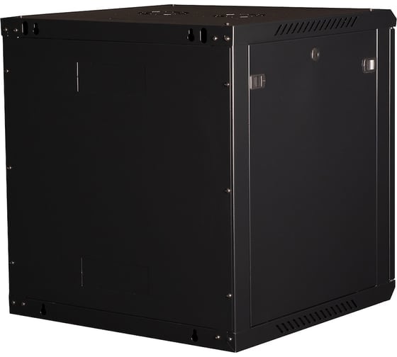 Шкаф 19 телекоммуникационный настенный DATAREX 12U 635x600x450 мм, дверь стекло, черный DR-633001