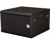 Шкаф 19 телекоммуникационный настенный DATAREX 6U 368x600x600 мм, дверь металл, черный DR-641101