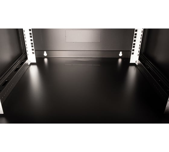 Шкаф 19 телекоммуникационный настенный DATAREX 6U 368x600x450 мм, дверь стекло, черный DR-631001