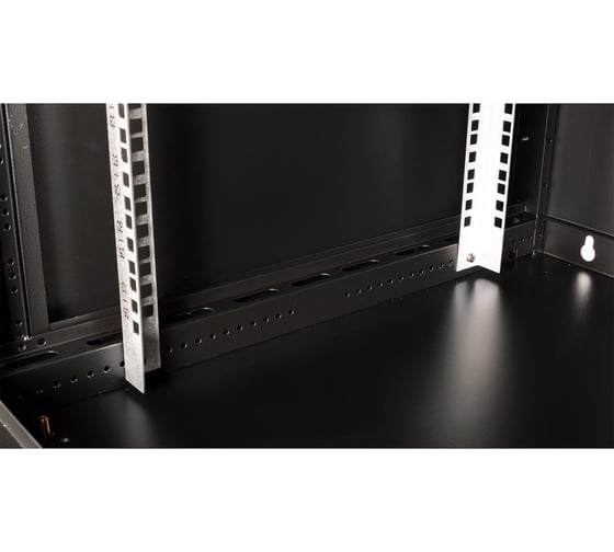 Шкаф 19 телекоммуникационный настенный DATAREX 6U 368x600x450 мм, дверь стекло, черный DR-631001