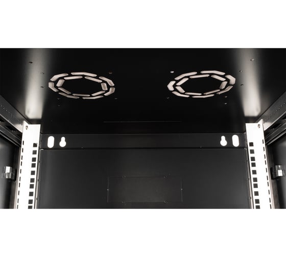 Шкаф 19 телекоммуникационный настенный DATAREX 4U 280x600x600 мм, дверь стекло, черный DR-630101