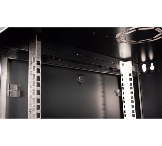 Шкаф 19 телекоммуникационный настенный DATAREX 4U 280x600x600 мм, дверь стекло, черный DR-630101