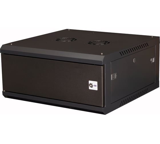 Шкаф 19 телекоммуникационный настенный DATAREX 4U 280x600x450 мм, дверь металл, черный DR-640001