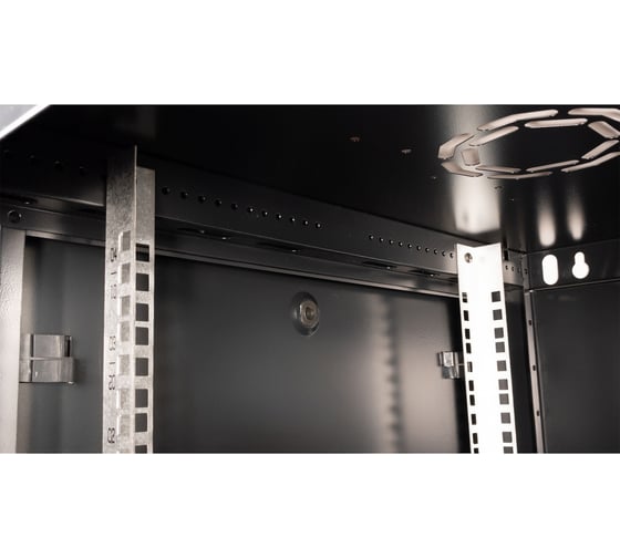 Шкаф 19 телекоммуникационный настенный DATAREX 4U 280x600x450 мм, дверь металл, черный DR-640001