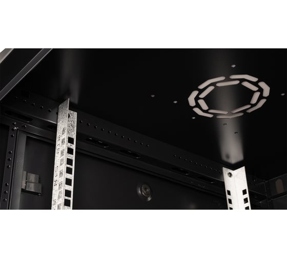 Шкаф 19 телекоммуникационный настенный DATAREX 18U 901x600x600 мм, дверь перфорация, черный DR-655101