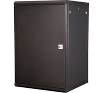 Шкаф 19 телекоммуникационный настенный DATAREX 18U 901x600x600 мм, дверь металл, черный DR-645101
