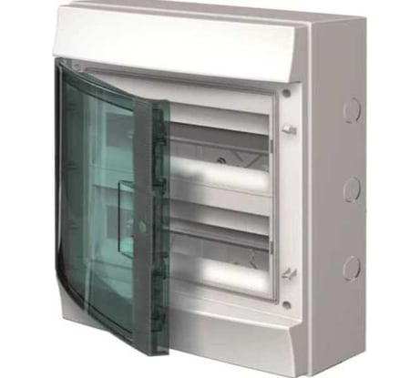 Бокс настенный ABB 24М прозрачная дверь Mistral65 с клемм серые 1SLM006501A1204