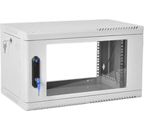 Шкаф телекоммуникационный ЦМО настенный, сварной, 6U, 600х350, съемные стенки, дверь стекло ШРН-6.350