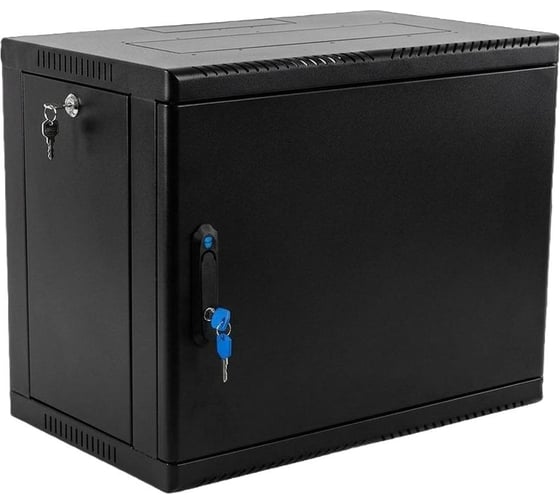 Шкаф телекоммуникационный настенный сварной ЦМО 9U (600 × 350) съёмные стенки, дверь металл, чёрный 00-01252909