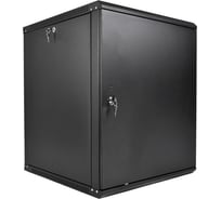Шкаф ЦМО 19 телеком навесной разборный ЭКОНОМ 12U (600 × 650), съёмные стенки, дверь металл, чёрный ШРН-Э-12.650.1-9005