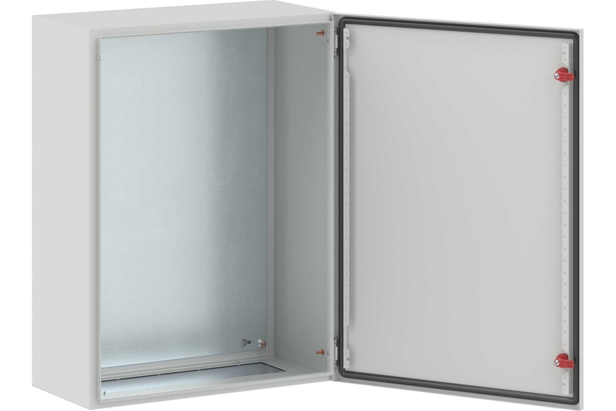 Шкаф 500х500х220мм светло серый с монтажной платой без реек щпн з 552