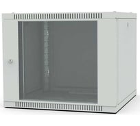 Шкаф настенный Filum 19, 9U Wall Box (ШxГxВ) 600x600x490 мм, дверь стеклянная, цвет серый RAL7035 FL-WB-0966GM-GY