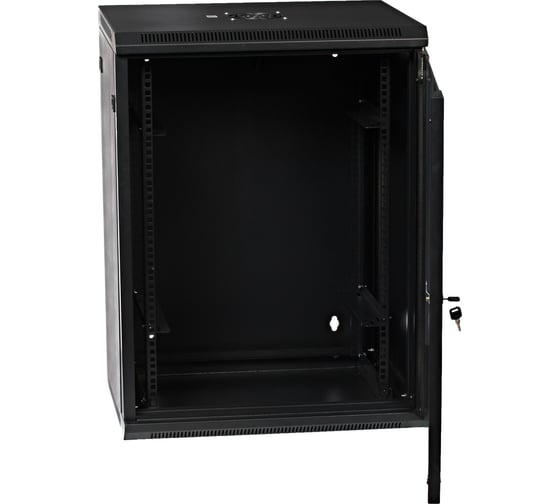 Серверный настенный шкаф W&T 15U 600х500 19 дюймов черный C156050BWTWOF