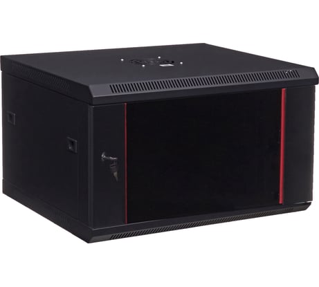 Серверный настенный шкаф W&T 6U 600х500 19 дюймов черный C066050BWTWOF