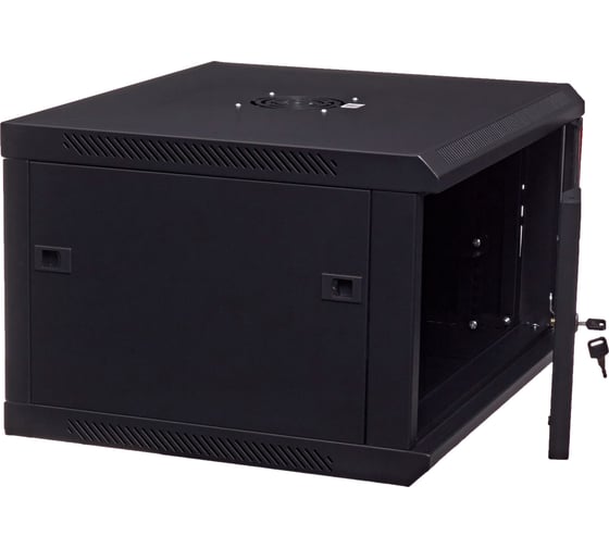 Серверный настенный шкаф W&T 6U 600х500 19 дюймов черный C066050BWTWOF