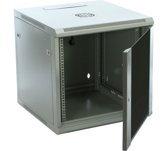 Серверный настенный шкаф W&T 9U 600х600 19 дюймов серый C096060GWTWOF