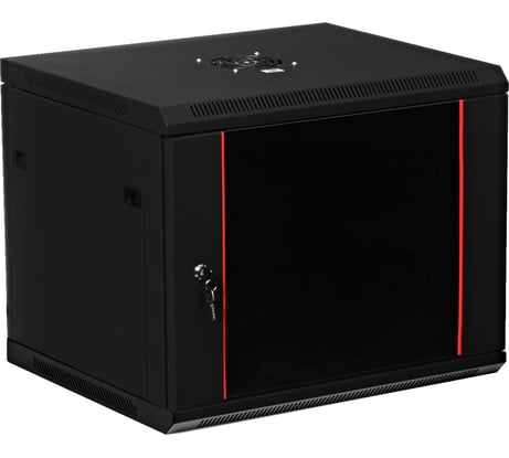 Серверный настенный шкаф W&T 9U 600х500 19 дюймов черный C096050BWTWOF