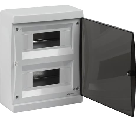 Корпус ЭРА пластиковый навесной COMFORT ЩРН-П-18 IP41 прозрачная крышка белый Б0067239
