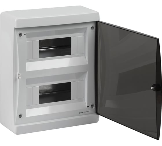 Корпус ЭРА пластиковый навесной COMFORT ЩРН-П-18 IP41 прозрачная крышка белый Б0067239