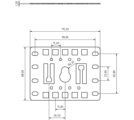 Кронштейн Hyperline PMR-2U-TM-RAL9005 2U, Т-пазы + крепеж типа "монетка", цвет черный RAL900 444559