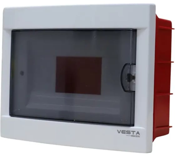 Распределительный пластиковый щит встраиваемой установки Vesta Electric 8 модулей FLPRSV000008 1
