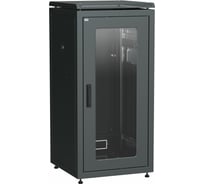 Сетевой шкаф ITK 19 LINEA N 28U 600x600 мм стеклянная передняя дверь черный LN05-28U66-G