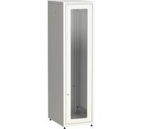Шкаф IEK ITK LINEA E 42U 600х800мм двери 2шт стеклянная и металлическая серый LE35-42U68-GM