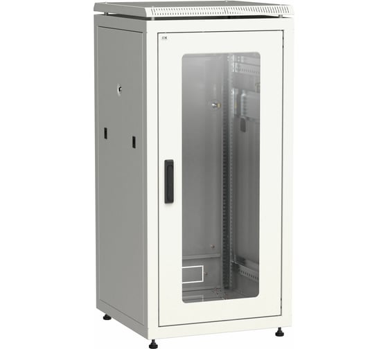Сетевой шкаф ITK 19 LINEA N 24U 600x1000 мм стеклянная передняя дверь серый LN35-24U61-G