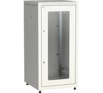 Шкаф IEK ITK LINEA E 24U 600х600мм двери 2шт стеклянная и металлическая серый LE35-24U66-GM
