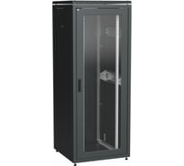 Шкаф IEK ITK LINEA N 42U 800х800мм стеклянная передняя дверь, задняя металлическая черная LN05-42U88-GM
