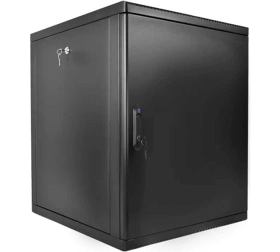 Шкаф ЦМО 19 телеком навесной разборный 15U ( 600 × 520) съемные стенки, дверь металл, чёрный ШРН-М-15.500.1-9005 1