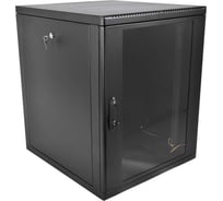 Шкаф ЦМО 19 телеком навесной разборный 12U 600 × 650 съемные стенки, дверь стекло, чёрный ШРН-М-12.650-9005