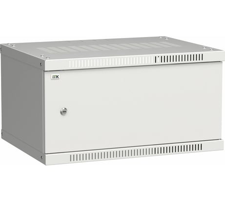Шкаф ITK LINEA WE 6U 600x450мм дверь металл серый LWE3-06U64-MF