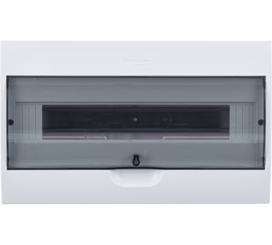 Навесной корпус Systeme Electric ( Schneider Electric) City9 Box с прозрачной дверцей 1ряд/18мод (ранее PRA29118) EZ9E118S2SRU