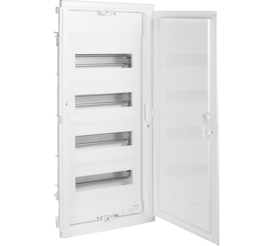 Встраиваемый щит Legrand Nedbox сдверью белой RAL 9010 4 рейки 48+8 модулей 001414