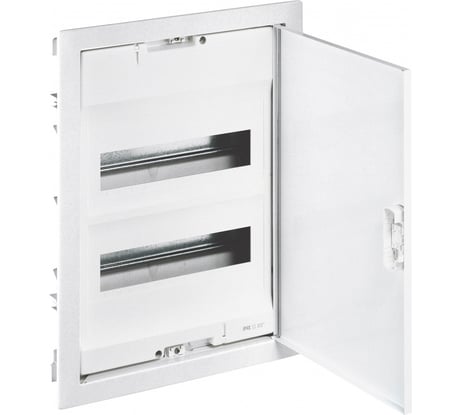 Встраиваемый щит Legrand Nedbox с металлической дверью RAL 9010 2 рейки 24+4 модулей 001432