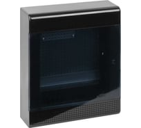 Слаботочный навесной щит Рувинил мультимедийный с монтажной пластиной черный 68324Ч-СЛ