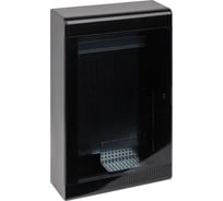 Слаботочный навесной щит Рувинил мультимедийный с монтажной пластиной черный 68036Ч-СЛ