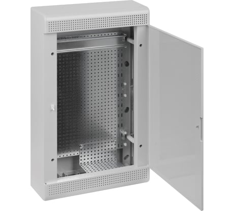 Слаботочный навесной щит Рувинил мультимедийный с монтажной пластиной серый 68036С-СЛ