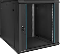 Шкаф телекоммуникационный ExeGate 19 настенный 12U EC-WM-12U.600.G.BLACK 19”, 12U, 600x600x635mm ШхГхВ , передняя дверь закаленное стекло, съемные боковые панели 298610