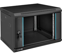 Шкаф телекоммуникационный ExeGate 19 настенный 6U EC-WM-6U.450.G.BLACK 19”, 6U, 600x450x370mm ШхГхВ, передняя дверь закаленное стекло, съемные боковые панели 298605
