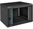 Шкаф телекоммуникационный ExeGate 19 настенный 6U EC-WM-6U.450.G.BLACK 19”, 6U, 600x450x370mm ШхГхВ, передняя дверь закаленное стекло, съемные боковые панели 298605 1