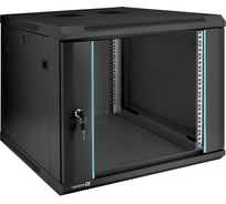 Шкаф телекоммуникационный ExeGate 19 настенный 9U EC-WM-9U.600.G.BLACK 19”, 9U, 600x600x500mm ШхГхВ, передняя дверь закаленное стекло, съемные боковые панели 298608