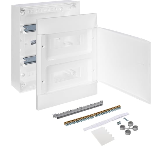 Пластиковый щиток Legrand Practibox S  Навесной 2X12 Белая дверь 135602