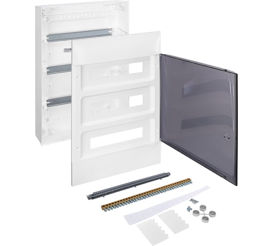 Пластиковый щиток Legrand Practibox S  Навесной 3X18 Дымчатая дверь 137618
