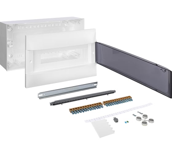 Пластиковый щиток Legrand Practibox S  Навесной 1X18 Дымчатая дверь 137616